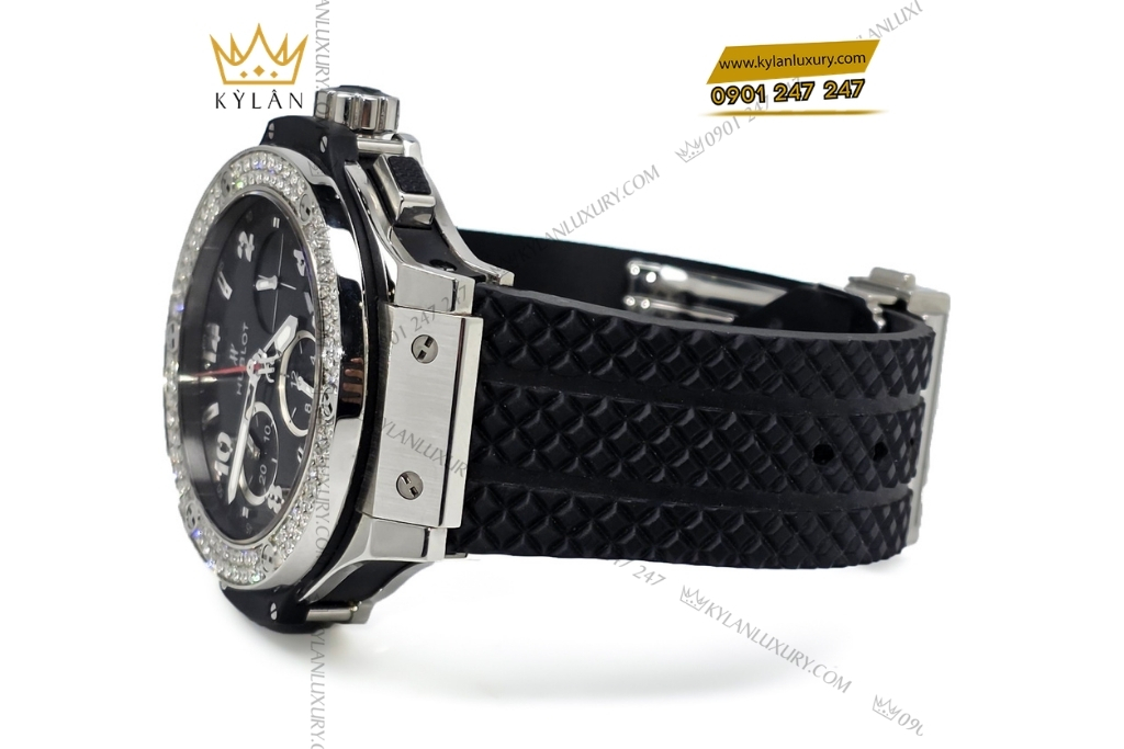 Kỳ Lân Luxury dong ho hublot big bang steel diamonds 41mm 341 sx 130 rx 174 3 Đồng Hồ hublot Big Bang Steel Diamonds 41mm
