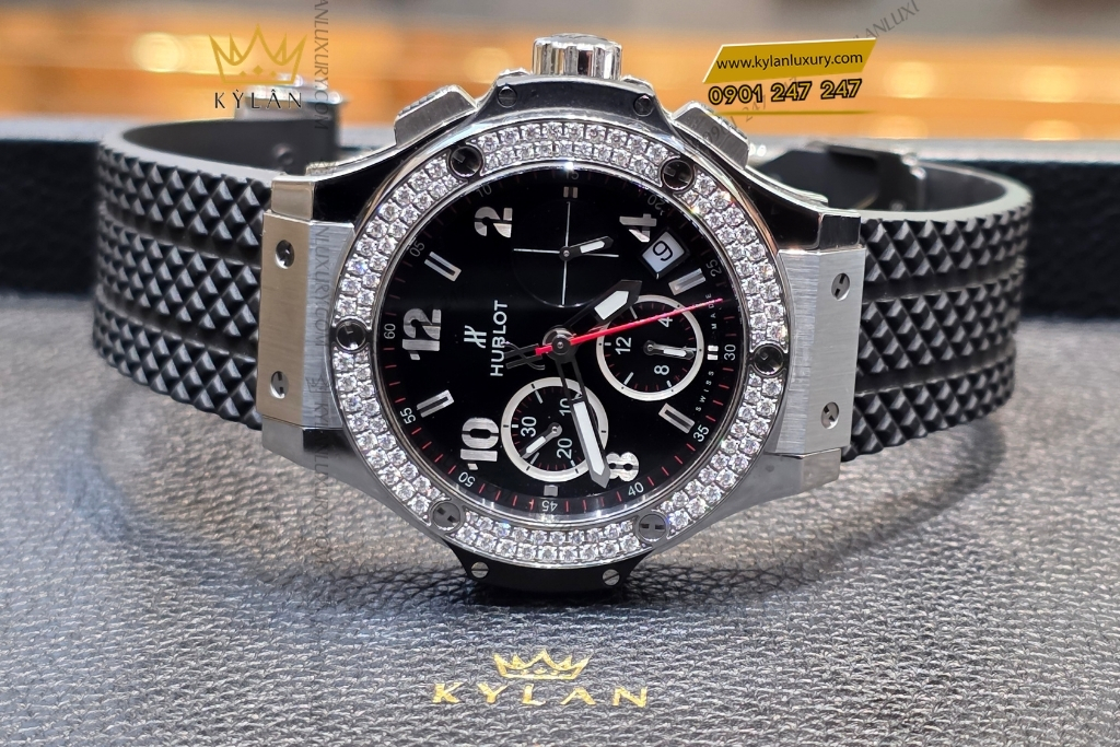 Kỳ Lân Luxury dong ho hublot big bang steel diamonds 41mm 341 sx 130 rx 174 7 Đồng Hồ hublot Big Bang Steel Diamonds 41mm