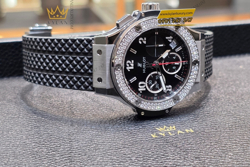 Kỳ Lân Luxury dong ho hublot big bang steel diamonds 41mm 341 sx 130 rx 174 8 Đồng Hồ hublot Big Bang Steel Diamonds 41mm