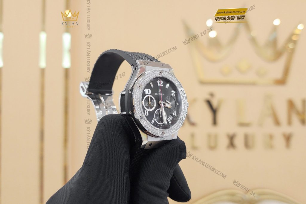 Kỳ Lân Luxury dong ho hublot big bang steel pa 2 Đồng Hồ Hublot Big Bang Steel Diamonds 41mm 341.SX.130.RX.114