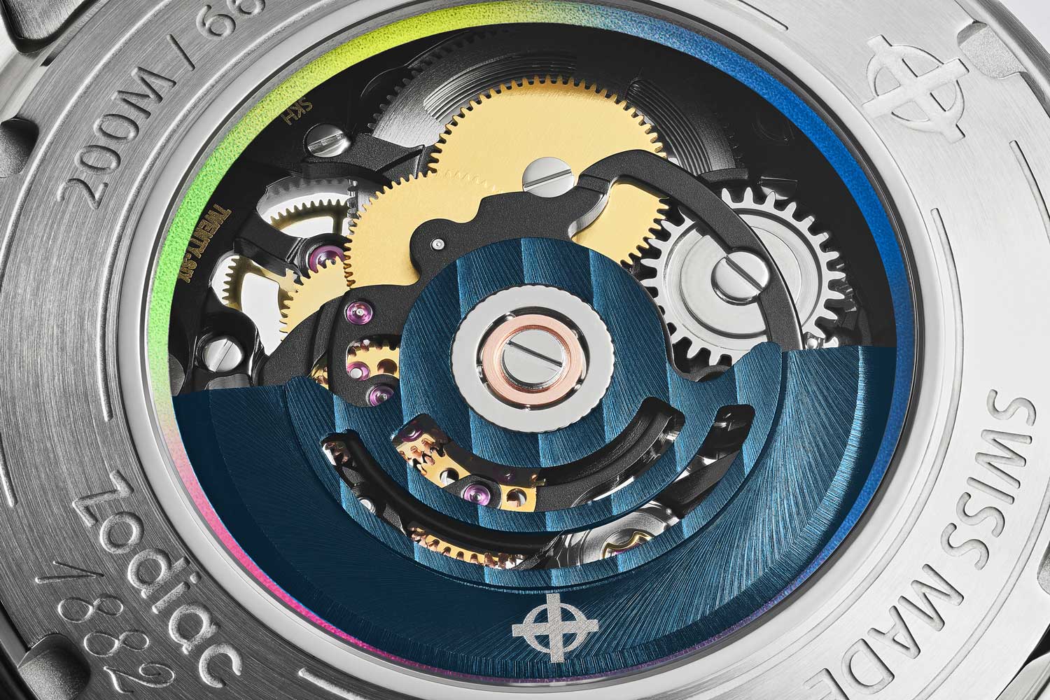 Đồng hồ Zodiac Super Sea Wolf Skeleton 6-15 Rainbow