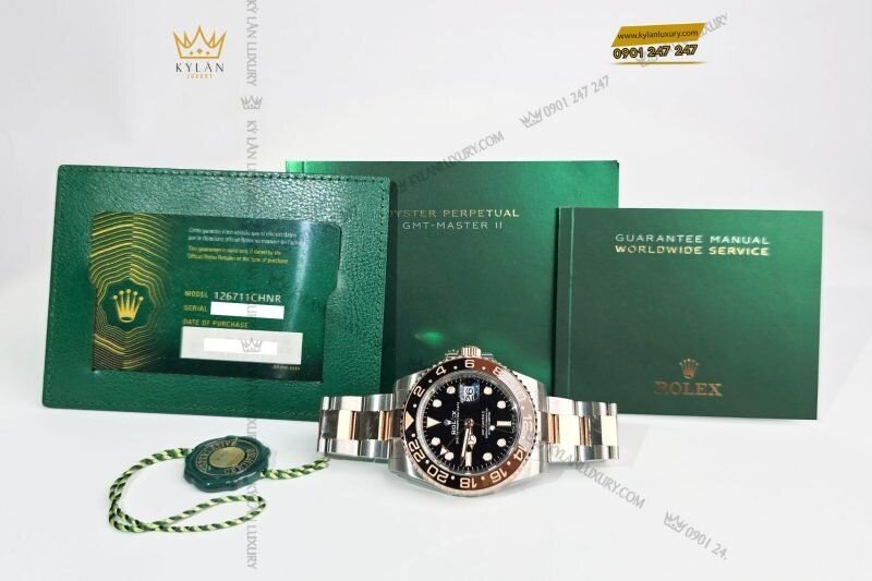 Kỳ Lân Luxury 15 1 1 Đồng hồ Rolex GMT Master II 126711CHNR-0002 "Root Beer"