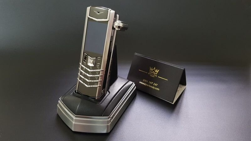 Kỳ Lân Luxury 20200327 174231 scaled 1 Vertu Signature S thép nguyên zin bọc da đen kèm dock cực độc