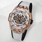 HUBLOT BIG BANG SANG BLEU II KING GOLD WHITE PAVÉ