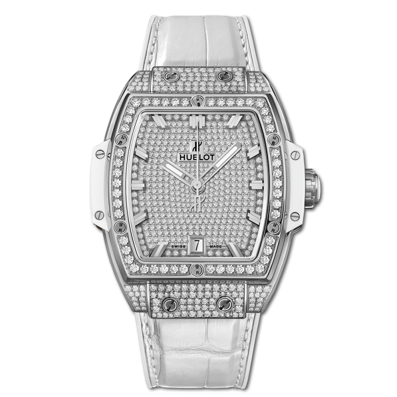 Kỳ Lân Luxury 665 ne 9010 lr 1604 68 1 HUBLOT SPIRIT OF BIG BANG TITANIUM WHITE FULL PAVÉ