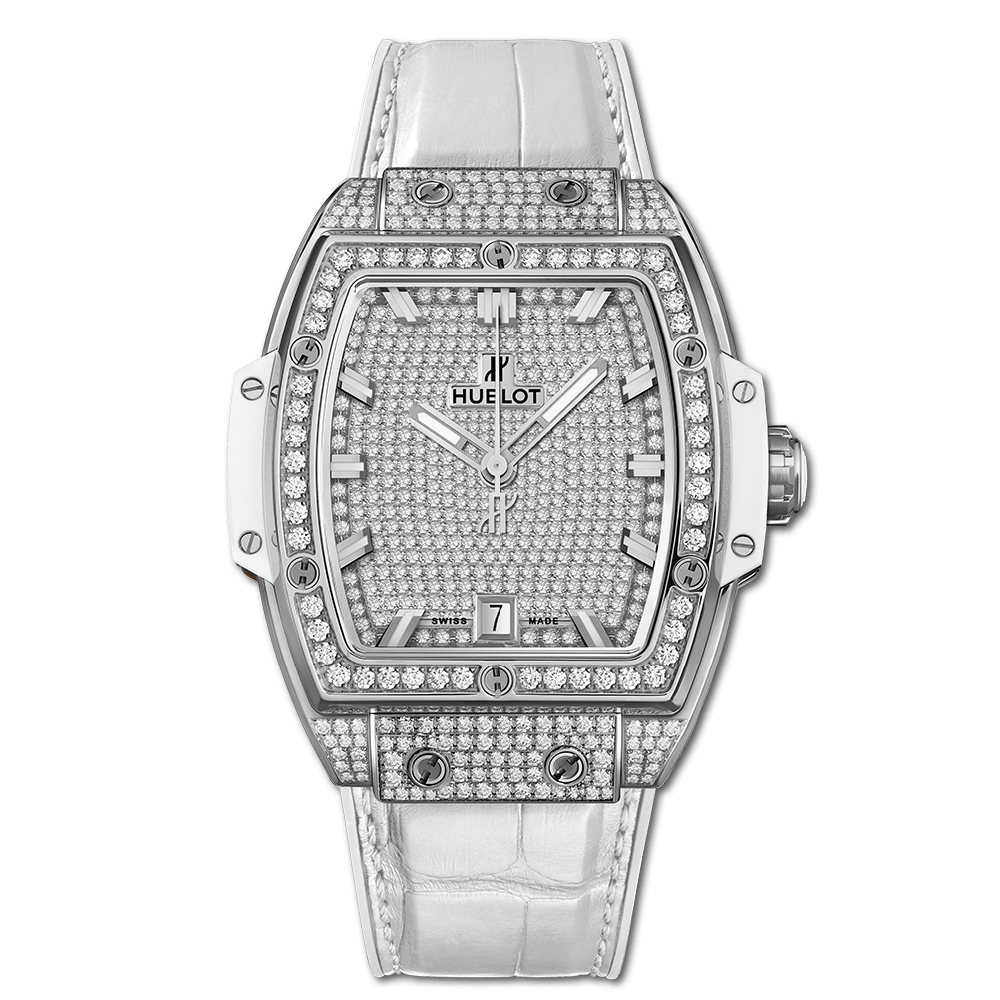 Kỳ Lân Luxury 665 ne 9010 lr 1604 68 HUBLOT SPIRIT OF BIG BANG TITANIUM WHITE FULL PAVÉ