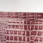 Túi da cá sấu alligator đỏ hồng