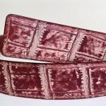 Túi da cá sấu alligator đỏ hồng