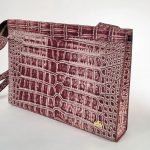 Túi da cá sấu alligator đỏ hồng