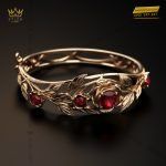Vòng tay rose gold đính đá quý