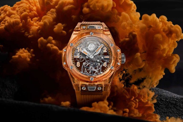 Kỳ Lân Luxury big bang tourbillon automatic orange sapphire chiec dong ho trong suot 2 2 Big Bang Tourbillon Automatic Orange Sapphire chiếc đồng hồ trong suốt