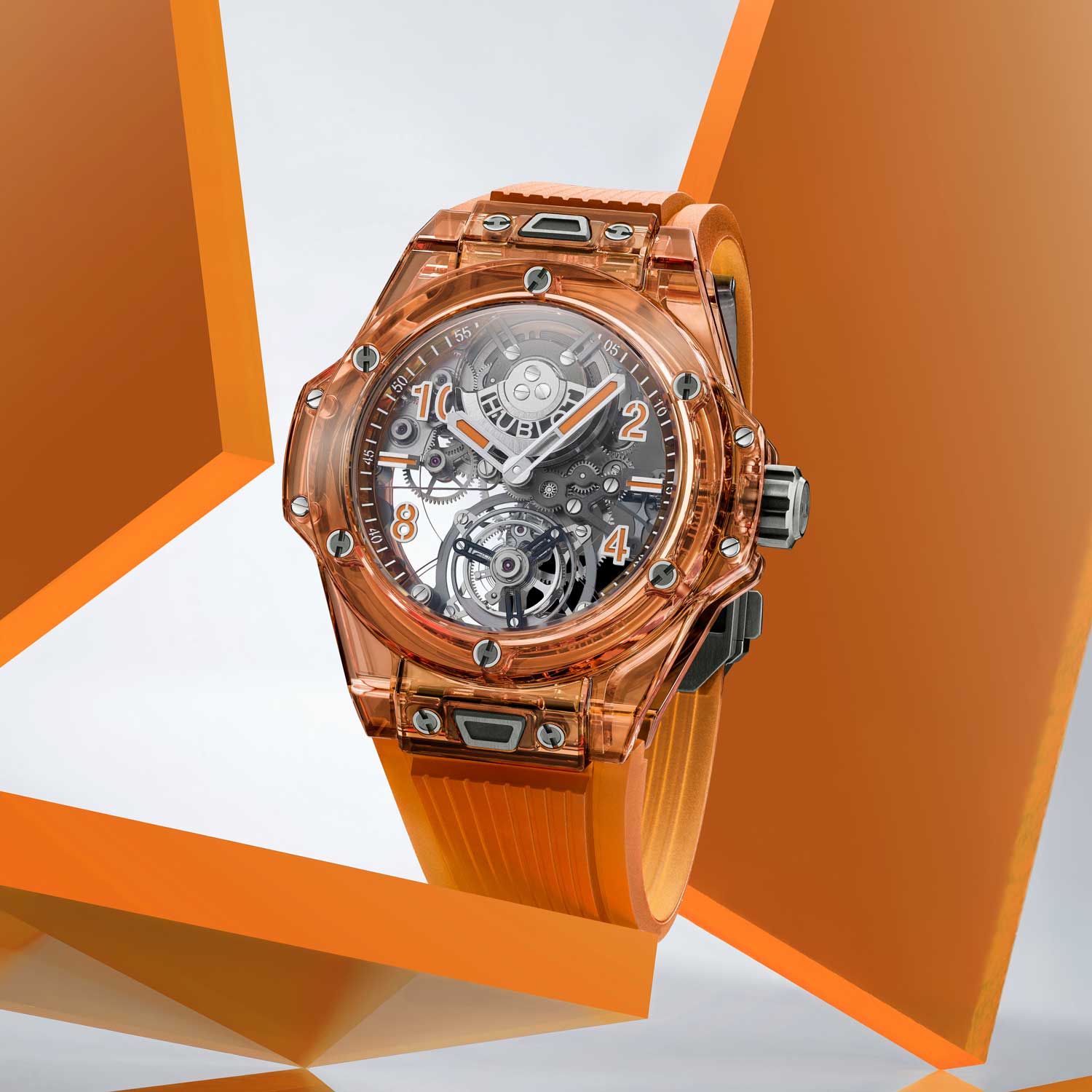 Big Bang Tourbillon Automatic Orange Sapphire chiếc đồng hồ trong suốt