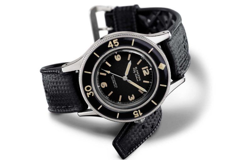 Kỳ Lân Luxury blancpai nam 1953 Đồng hồ Blancpain Fifty Fathoms Bathyscaphe Quantième