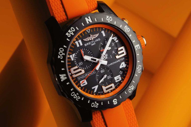 Kỳ Lân Luxury breitling endurance pro 44 du o c gio i ha n o ca c phie n ba n ma u cam xanh lam tra ng va xanh lam nha t Đồng hồ thể thao Breitling Endurance Pro 38