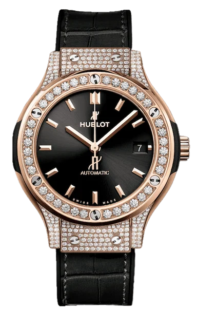 Kỳ Lân Luxury c8a81b3b 76aa 461b b96b 4932183461e6 Hublot Classic Fusion King Gold Pavé 38mm 565.OX.1480.LR.1604