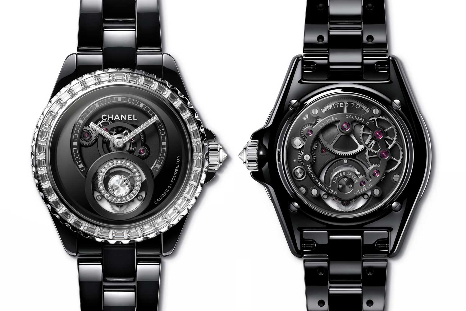 Đồng hồ Chanel Calibre 5 J12 Diamond Tourbillon