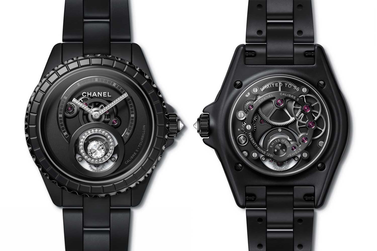 Đồng hồ Chanel Calibre 5 J12 Diamond Tourbillon