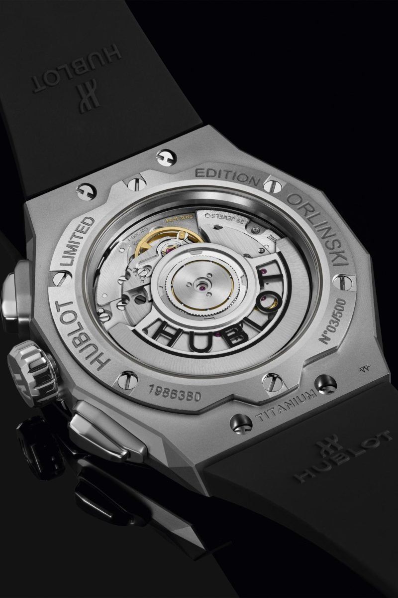 Kỳ Lân Luxury classic fusion chronograph orlinski titanium 41 mm back 1 1 Đồng Hồ Hublot 549.NI.1270.RX.ORL23