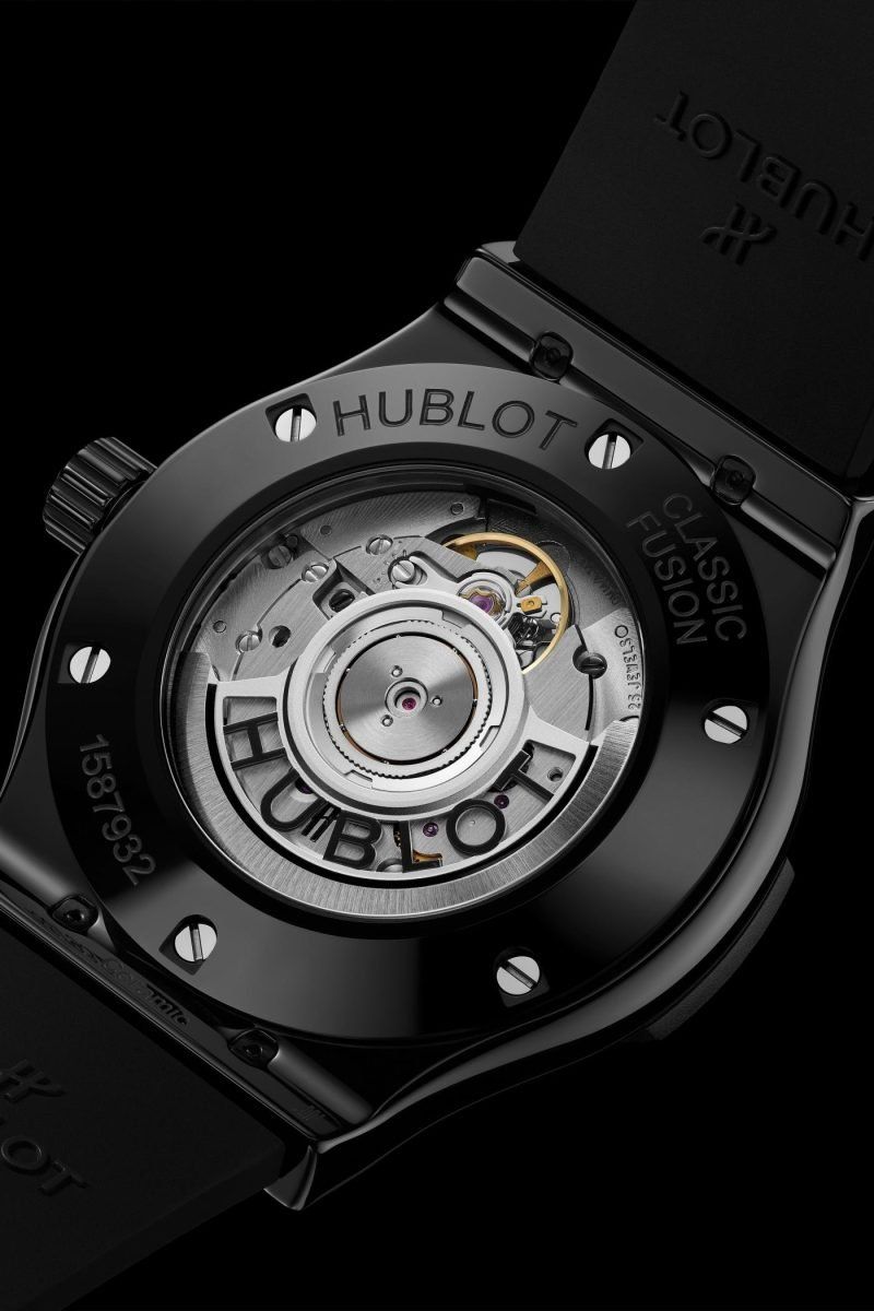 Kỳ Lân Luxury classic fusion original black magic 42 mm back shot 1 1 Hublot Classic Fusion Original Black Magic 42mm 542.CX.1270.RX.MDM