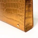 TÚI CLUTCH DA CÁ ALLIGATOR DÁT VÀNG