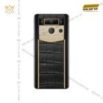 Điện Thoại Metavertu 2 Luxury Custom-Made Gold Plain Weave With Diamond Alligator Skin Web3 Ai Phone – Black