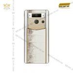 Kỳ Lân Luxury dien thoai metavertu 2 luxury custom made gold plain weave with diamond himalaya alligator skin web3 ai phone white 1 1 Điện Thoại Metavertu 2 Luxury Custom-Made Gold Plain Weave With Diamond Himalaya Alligator Skin Web3 Ai Phone – White