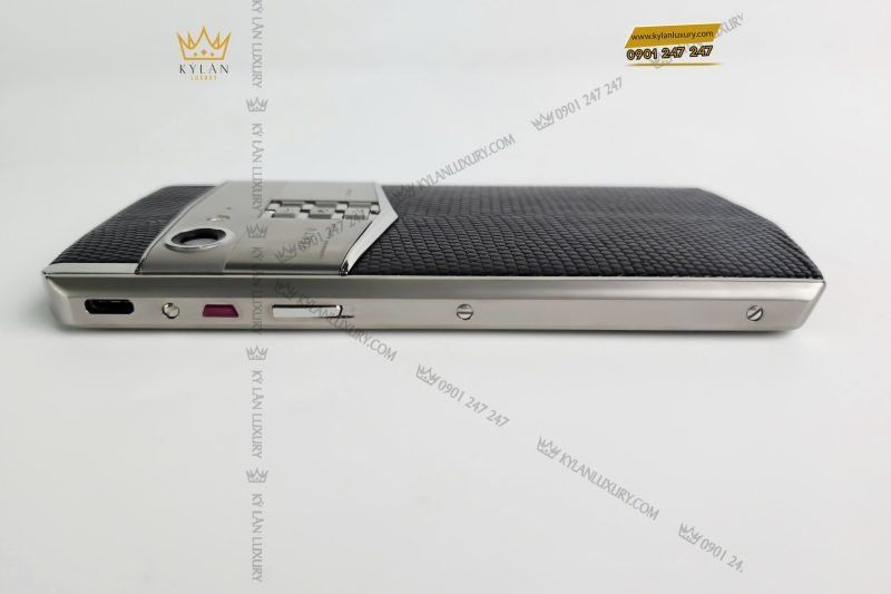 Kỳ Lân Luxury dien thoai vertu aster p da ky da mau den 4 1 Điện thoại Vertu Aster P da kỳ đà màu đen