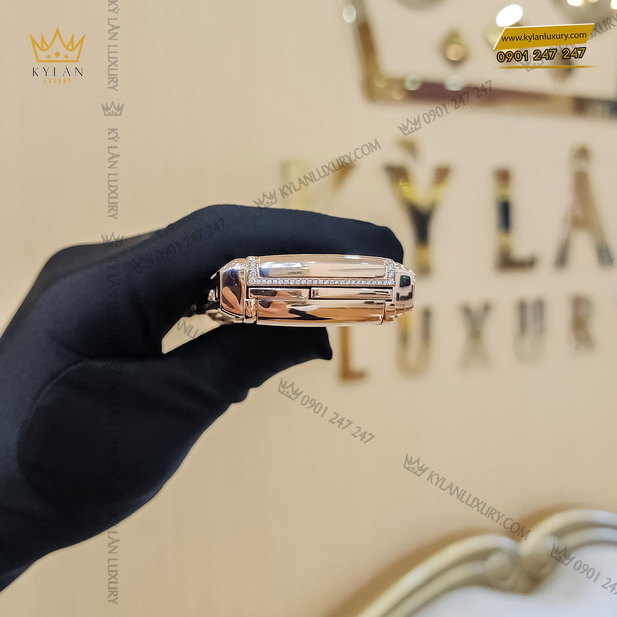 Kỳ Lân Luxury dien thoai vertu signature s full gold ziczac mix diamond 1 2 Điện thoại Vertu Signature S Full Gold Ziczac Mix Diamond