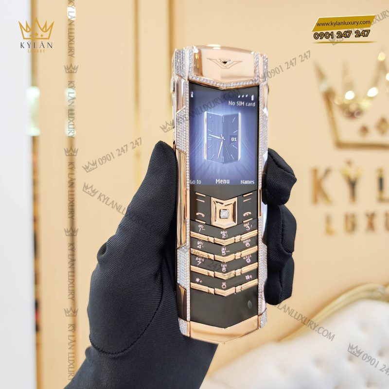 Kỳ Lân Luxury dien thoai vertu signature s full gold ziczac mix diamond 7 2 scaled 1 Điện thoại Vertu Signature S Full Gold Ziczac Mix Diamond