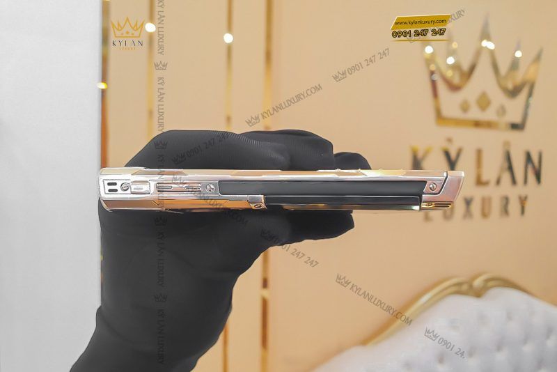 Kỳ Lân Luxury dien thoai vertu signature s gold ziczac mix diamond 9 2 1 Điện thoại Vertu Signature S Gold Ziczac Mix Diamond