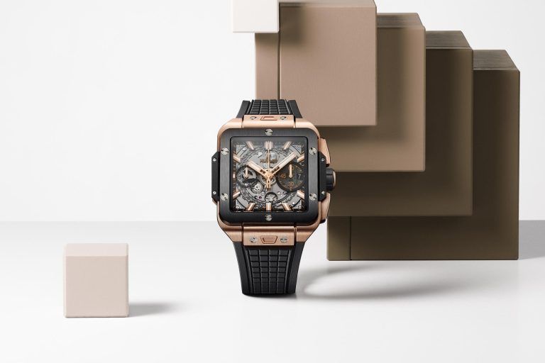 Kỳ Lân Luxury do ng ho hublot square bang unico king gold ceramic5 Đồng hồ Hublot Square Bang Unico King Gold Ceramic