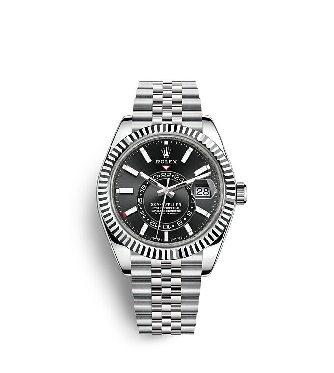 Kỳ Lân Luxury do ng ho rolex sky dweller rolesor tra ng do ng ha nh cu ng nhu ng chuye n tha m hie m jpeg Đồng hồ ROLEX SKY-DWELLER- Rolesor trắng đồng hành cùng những chuyến thám hiểm.