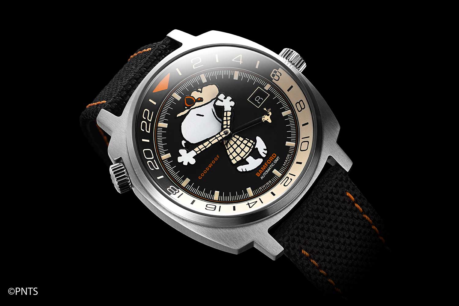 Đồng hồ Goodwoof x Bamford Titanium London x Peanuts Snoopy GMT
