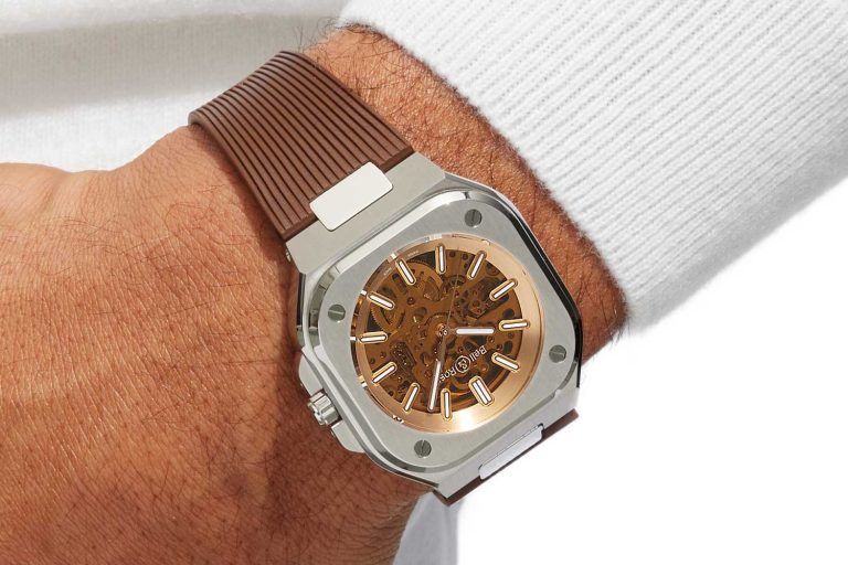 Đồng hồ thời trang Bell & Ross BR 05 Skeleton Golden 1 Kỳ Lân Luxury dong ho bell ross skeleton golden 1 Đồng hồ thời trang Bell & Ross BR 05 Skeleton Golden