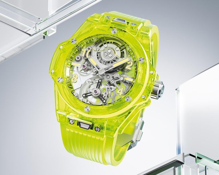 Đồng hồ Big Bang Hublot Tourbillon Automatic Yellow Neon Saxem 44mm 1 Kỳ Lân Luxury dong ho big bang hublot tourbillon automatic yellow neon saxem 44mm 1 Đồng hồ Big Bang Hublot Tourbillon Automatic Yellow Neon Saxem 44mm