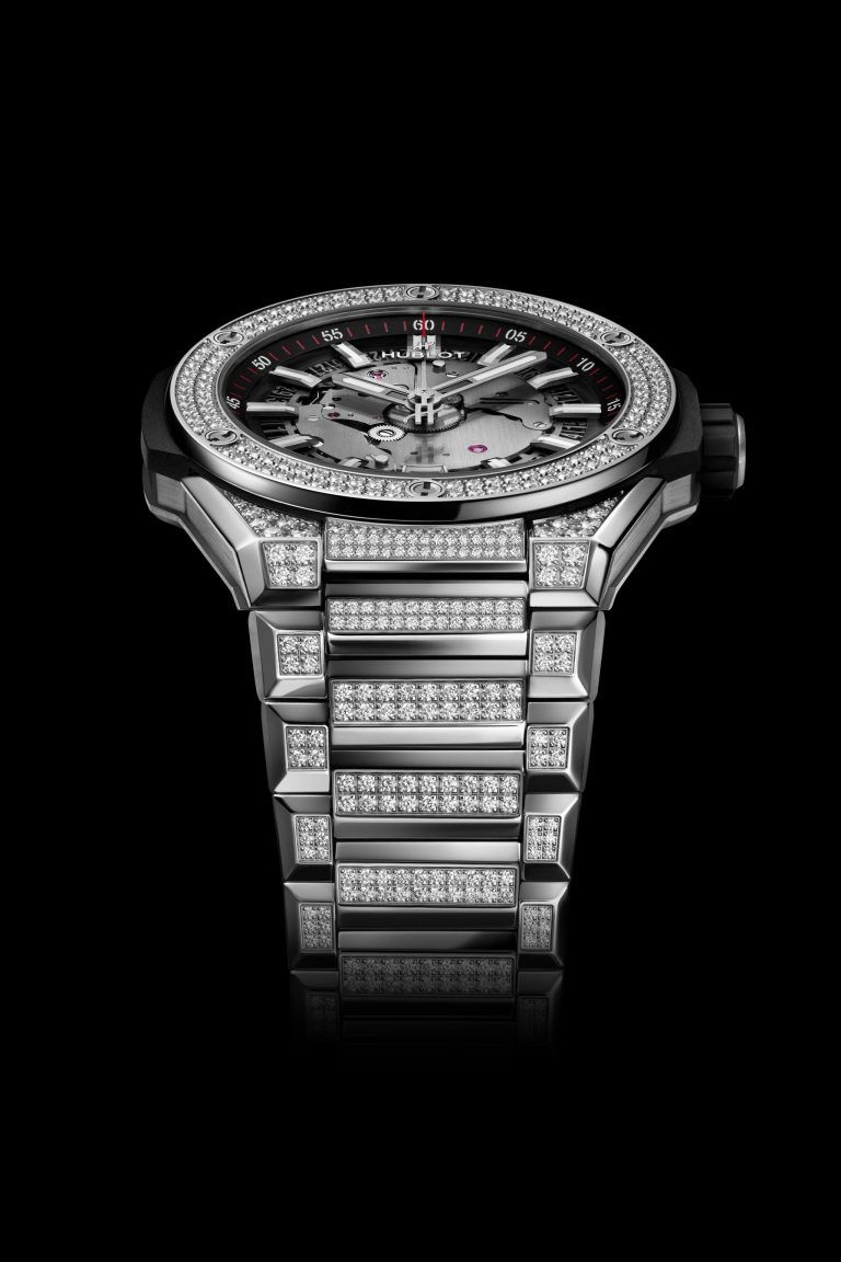 Kỳ Lân Luxury dong ho big bang integrated time only titanium pave 40mm 1 Đồng hồ Big Bang Integrated Time Only Titanium Pave 40mm