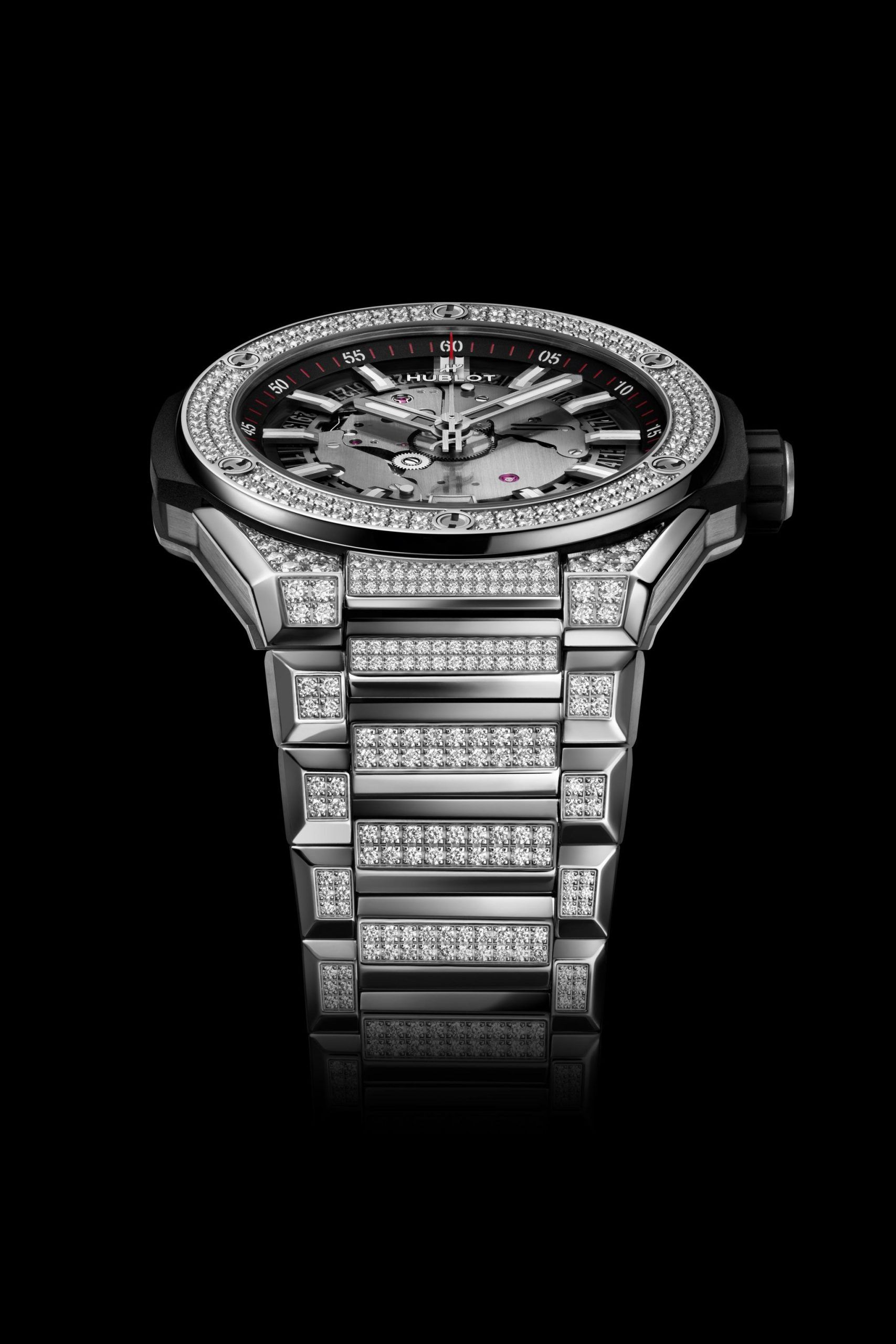 Kỳ Lân Luxury dong ho big bang integrated time only titanium pave 40mm 1 scaled Đồng hồ Big Bang Integrated Time Only Titanium Pave 40mm