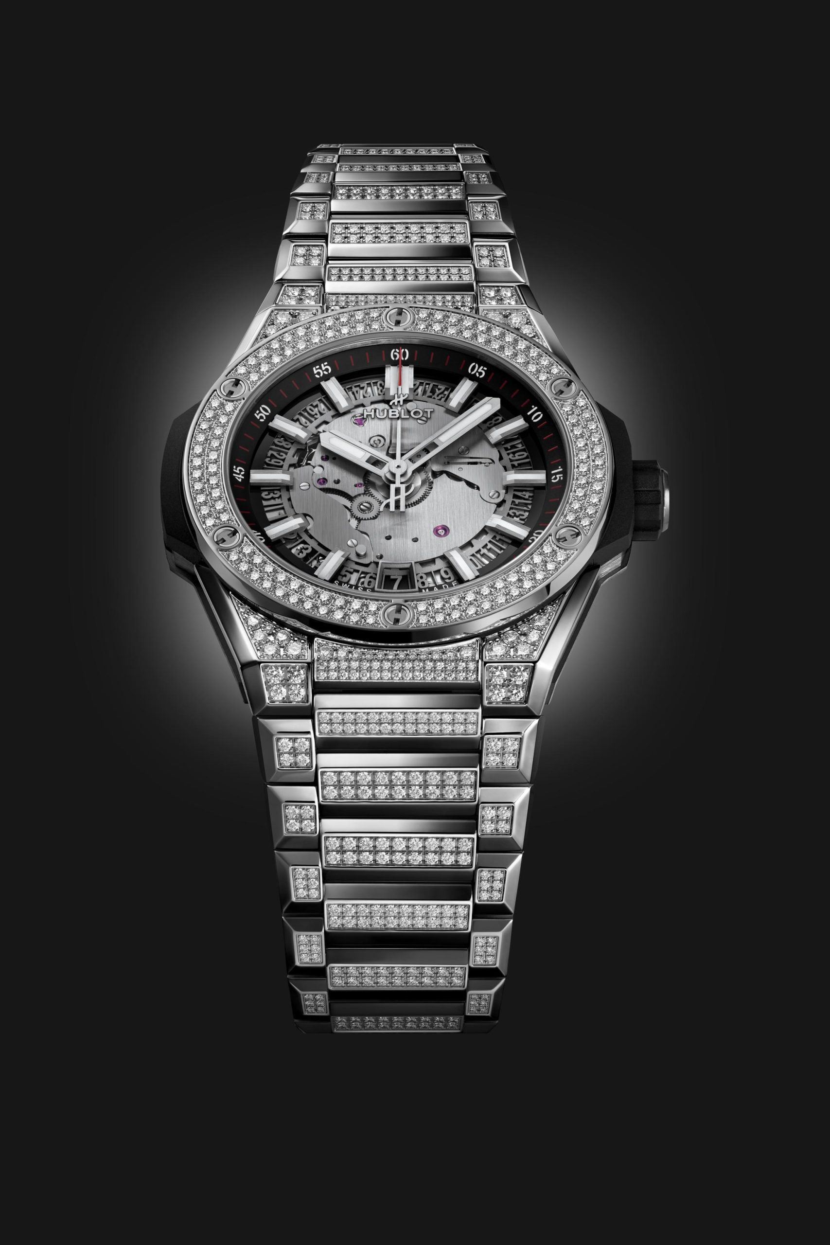 Đồng hồ Big Bang Integrated Time Only Titanium Pave 40mm