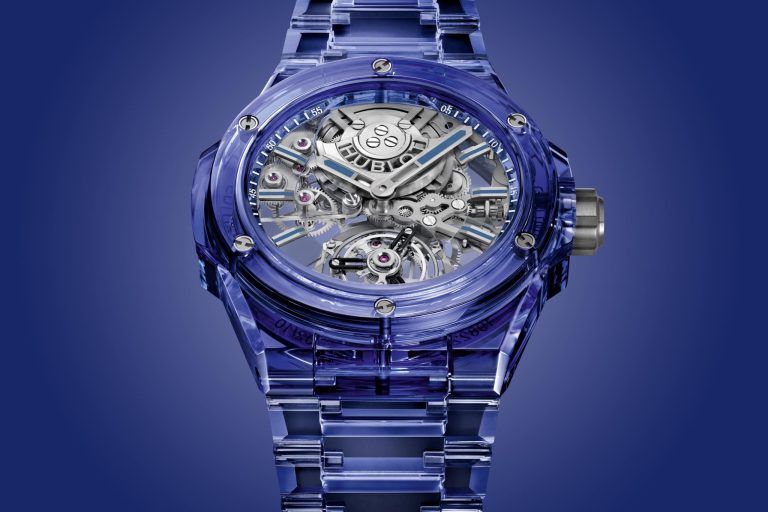 Kỳ Lân Luxury dong ho big bang integrated tourbillon full blue sapphire 43mm 4 Đồng hồ Big Bang Integrated Tourbillon Full Blue Sapphire 43mm