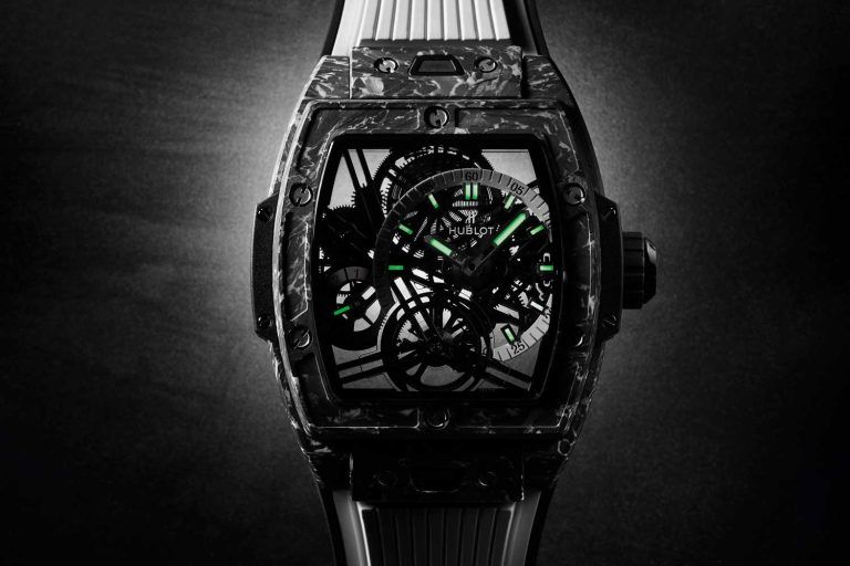 Kỳ Lân Luxury dong ho big bang tourbillon carbon white 1 Đồng hồ Big Bang Tourbillon Carbon White