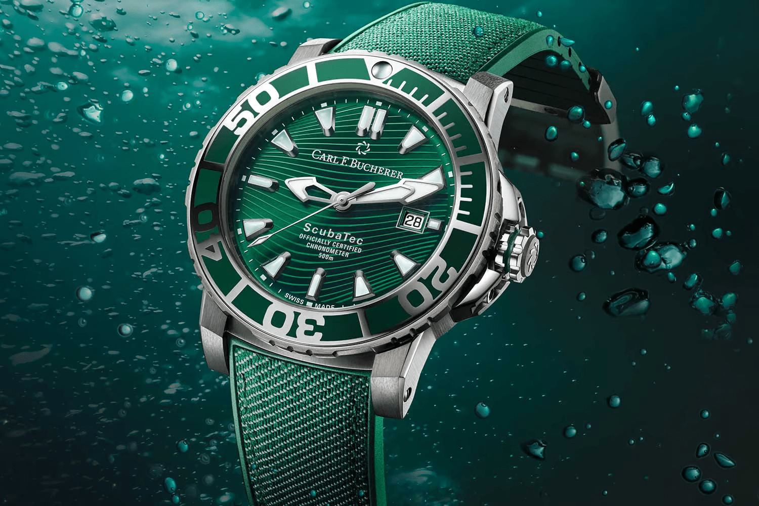 Đồng hồ Carl F. Bucherer Patravi Scubatec Verde rực rỡ