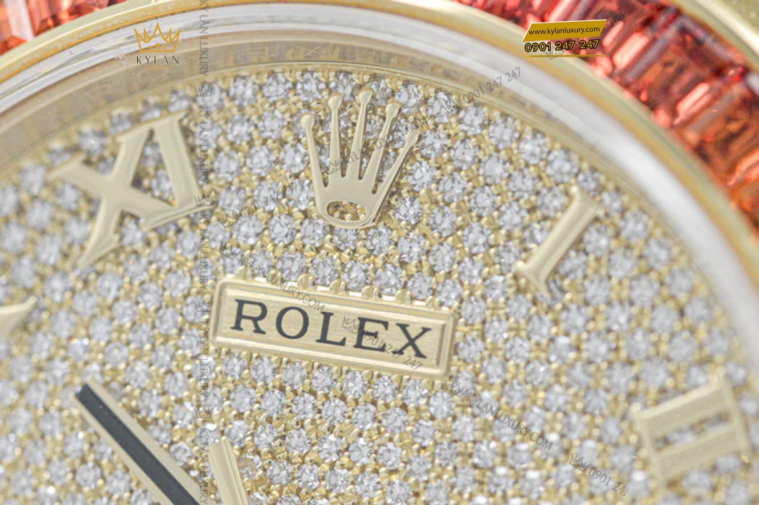 Kỳ Lân Luxury dong ho datejust pearlmaster 39m 86348sajor mat so dinh kim cuong coc so la ma 15 scaled Đồng hồ Datejust Pearlmaster 39mm 86348SAJOR Mặt Số Đính Kim Cương Cọc Số La Mã