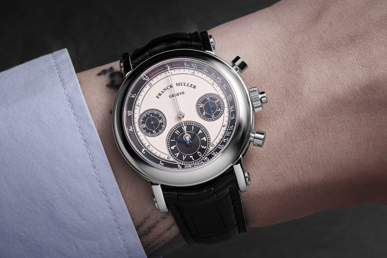 Kỳ Lân Luxury dong ho franck mulle 4 Đồng hồ Grail 2.1: Franck Muller Double Sided Rattrapante “Arabian Panda”