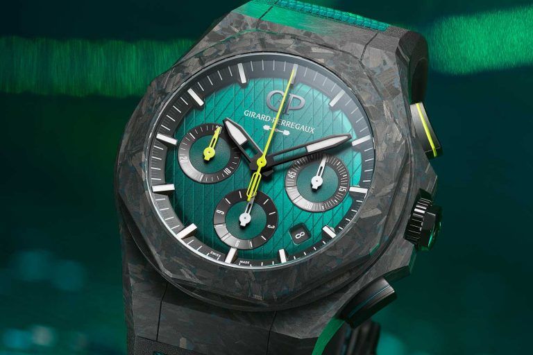 Kỳ Lân Luxury dong ho girard perregaux laureato absolute chronograph aston martin f1 edition 1 Đồng hồ Girard-Perregaux Laureato Absolute Chronograph Aston Martin F1 Edition
