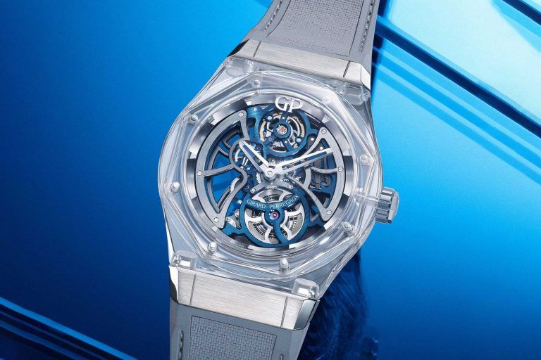 Kỳ Lân Luxury dong ho girard perregaux laureato absolute light bucherer blue 1 Đồng hồ Girard-Perregaux Laureato Absolute Light Bucherer Blue