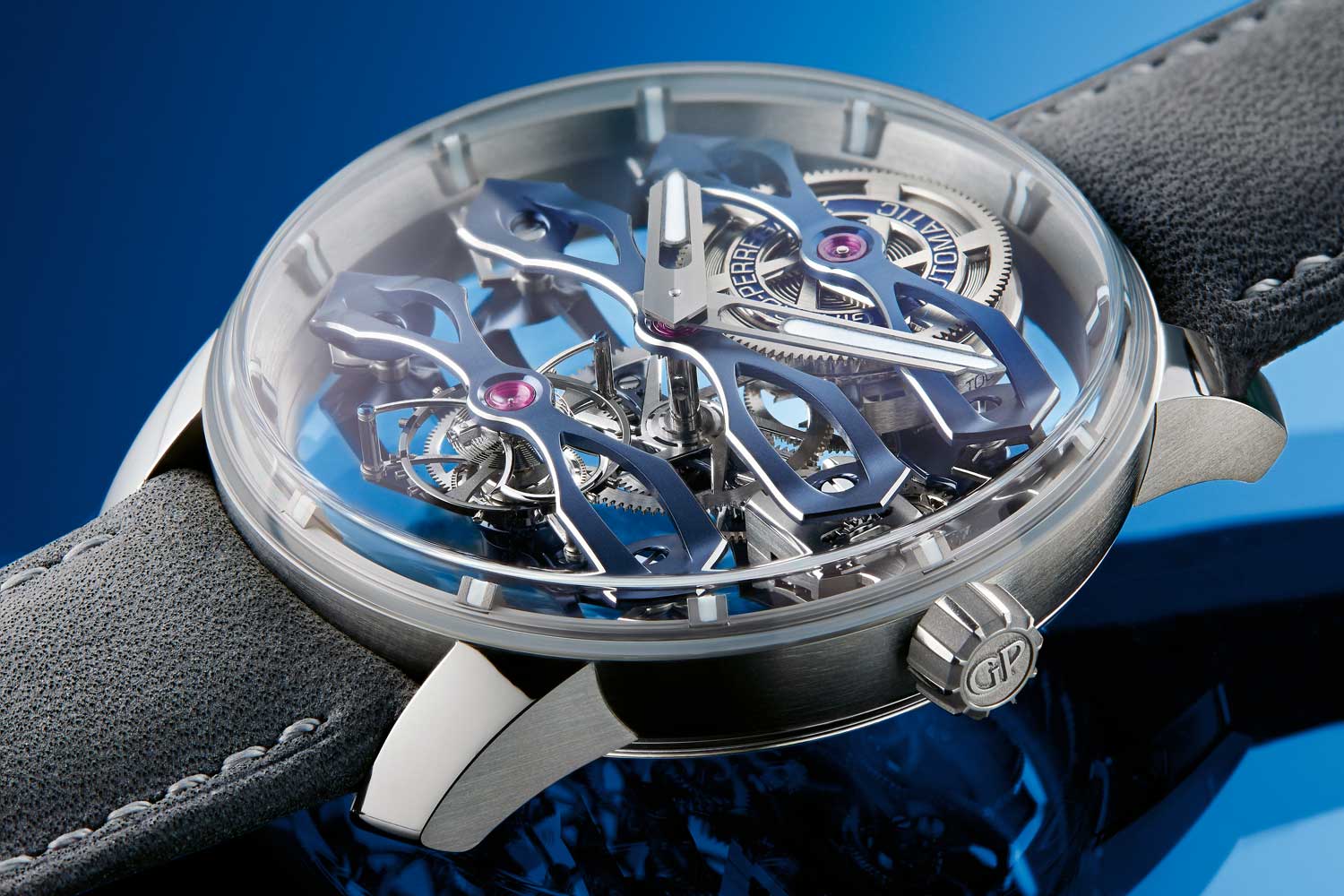 Kỳ Lân Luxury dong ho girard perregaux tourbillon bucherer blue 4 Đồng hồ Girard-Perregaux Tourbillon Bucherer Blue