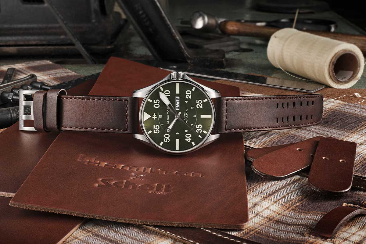 Đồng hồ Hamilton Khaki Pilot Schott NYC