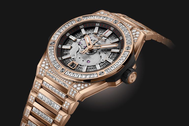 Kỳ Lân Luxury dong ho hublot big bang integrated time only king gold jewellery 40mm 1 Đồng hồ Hublot Big Bang Integrated Time Only king Gold Jewellery 40mm