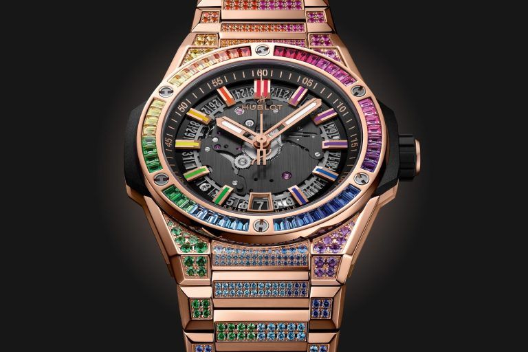 Kỳ Lân Luxury dong ho hublot big bang integrated time only king gold rainbow 4 Đồng hồ Hublot Big Bang Integrated Time Only King Gold Rainbow
