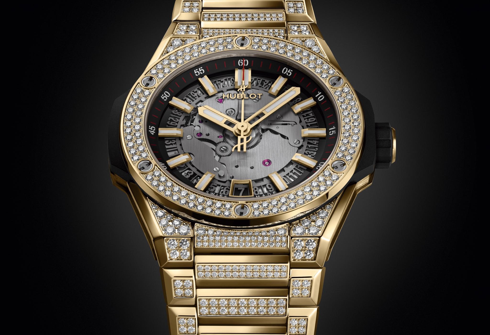 Đồng hồ Hublot Big Bang Integrated Time Only Yellow Gold Pave